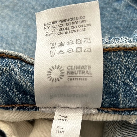 Reformation Peyton Bootcut Jeans High Rise Denim Blue Size 25 - Picture 15 of 15